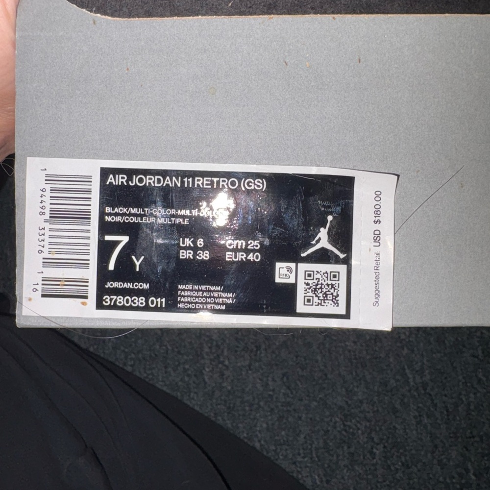 Jordan 11 Retro “Jubilee” size 7Y